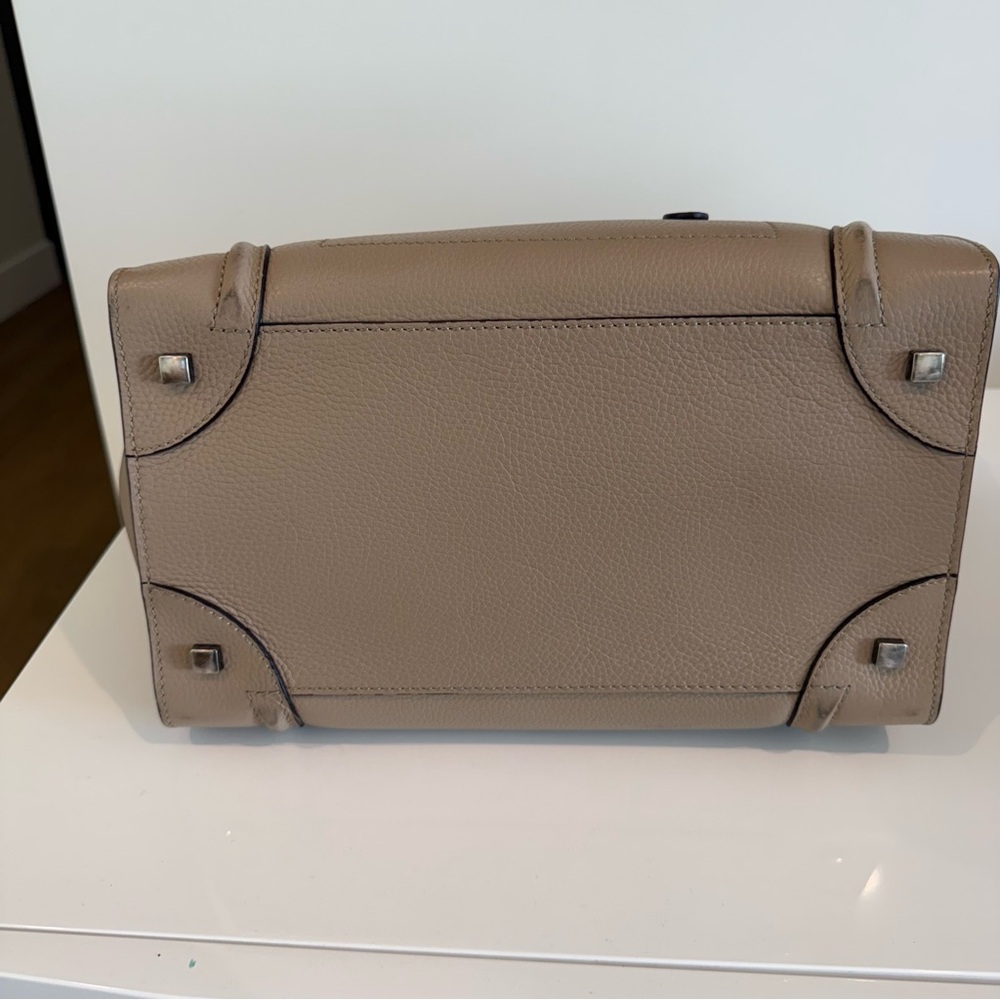 Celine Tan Luggage Bag Grainy Leather Mini - Picture 11 of 12